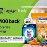 Fresh upto 50% off + upto Rs. 300 Cashback + 10% off – Amazon